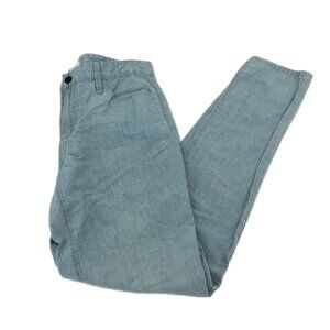 Joe's Jeans Blue & White Striped Slim Fit Pants | Mid Rise